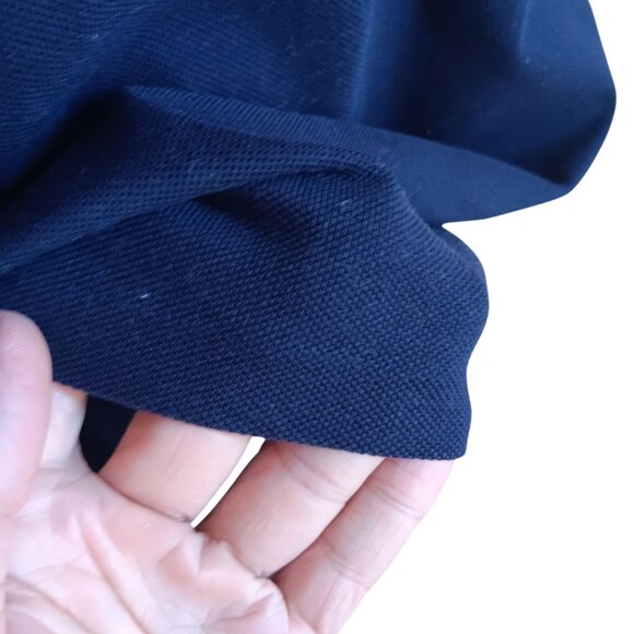 Men's Large Vintage 1980's Polo Shirt Pocket Thick Knit Golfer Pro Single Stitch - Picture 4 of 7